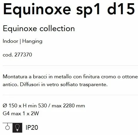 Pendul design modern Equinoxe sp1 d15 alama