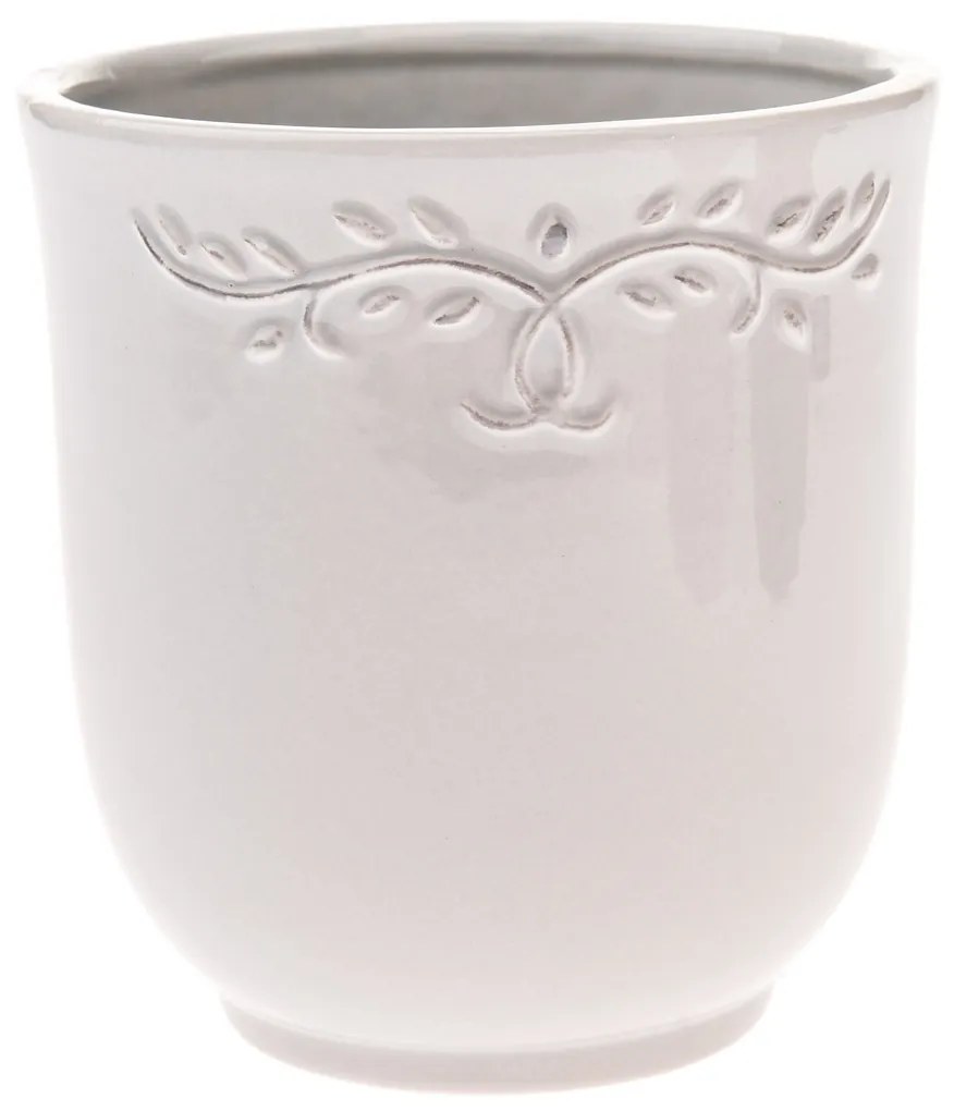 Ghiveci ceramic Ramillete alb, 13 x 14 cm