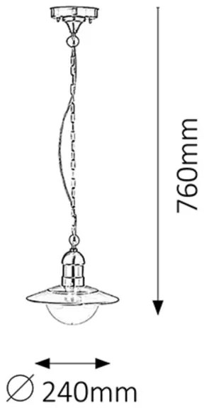 Rabalux 8764 - Corp de iluminat exterior OSLO 1xE27/60W