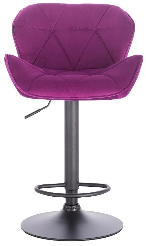 HR111W Scaun Catifea Fucsia Velur cu Bază Neagra