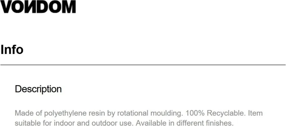 Masuta de exterior / interior design modern premium FRAME COFFEE TABLE 54089 Vondom