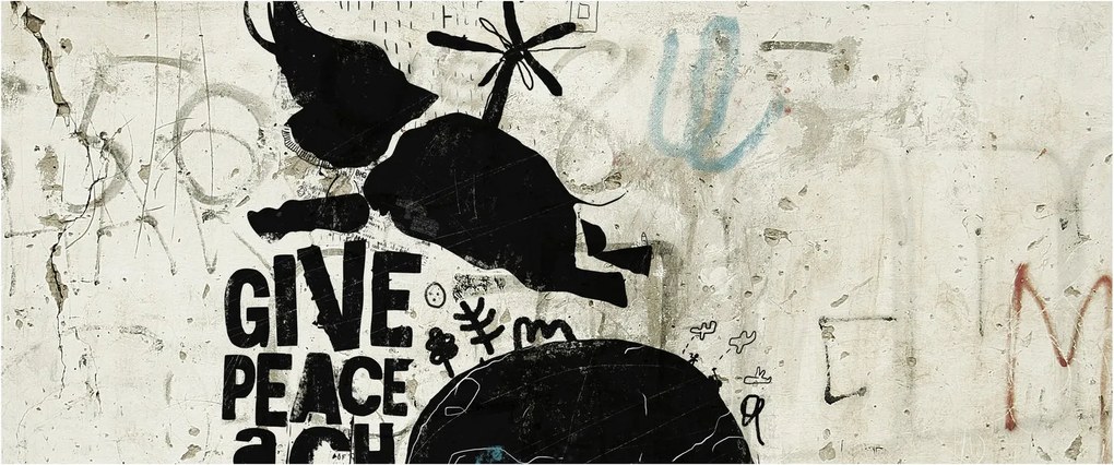 Tablou - Elefant deasupra solului (120x50 cm)