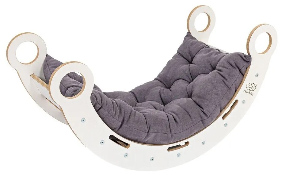 Leagăn alb-gri din lemn de pin 39x75x38 cm Montessori – Meowbaby