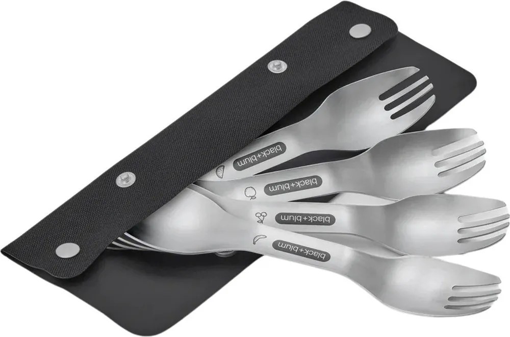 Set de furculițe argintiu din oțel inoxidabil 4 buc. Spork – Black + Blum