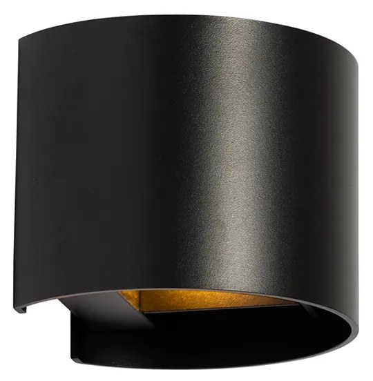 Aplica moderna neagra rotunda - Edwin