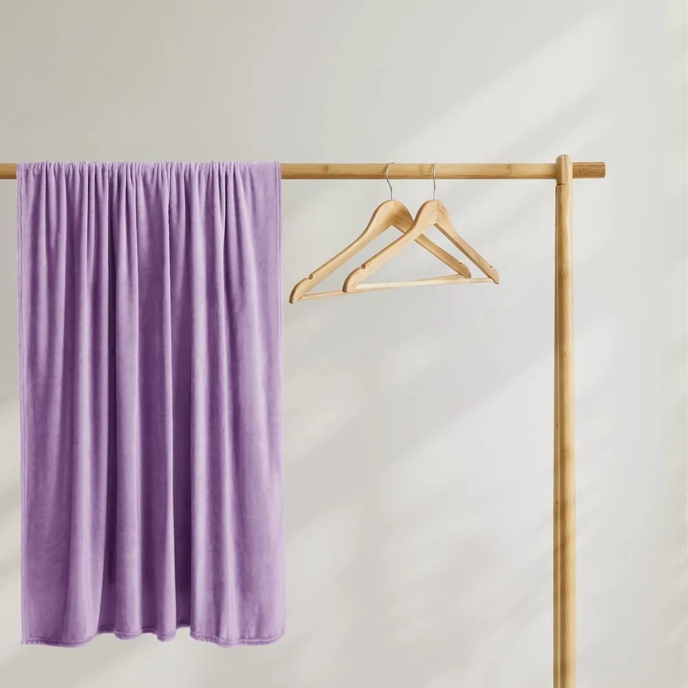 Pătură din microfibră DecoKing Mic, 160 x 210 cm, violet