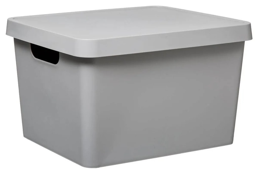 Cutie cu capac, gri, 17 l