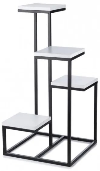 Suport flori KASKADA 79x40 cm negru/alb