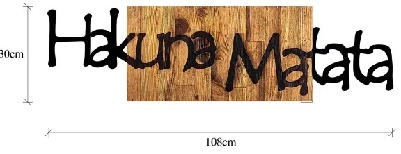 Decorațiune de perete 30x108 cm lemn/metal