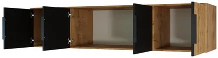 Suprastructură dulap Lenona Lux D4 (Stejar wotan + Negru) . 1104484