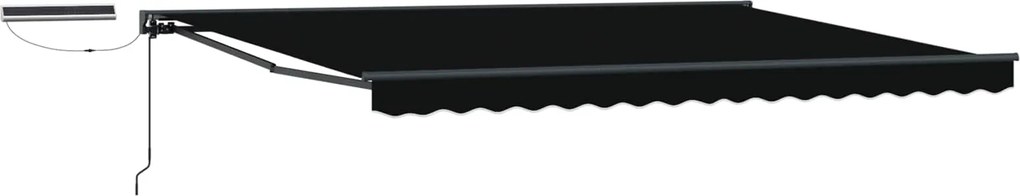 vidaXL Cort electric retractabil Negru 4 × 3,5 m