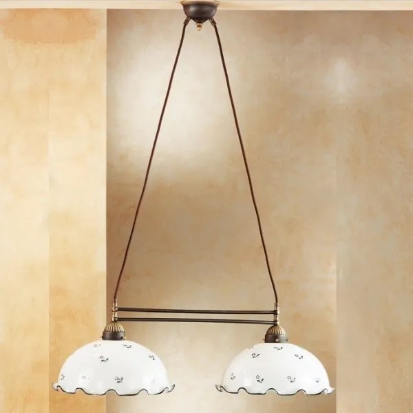 Lustră pe cablu Kolarz 731.82.25 NONNA 2xE27/75W/230V albastră