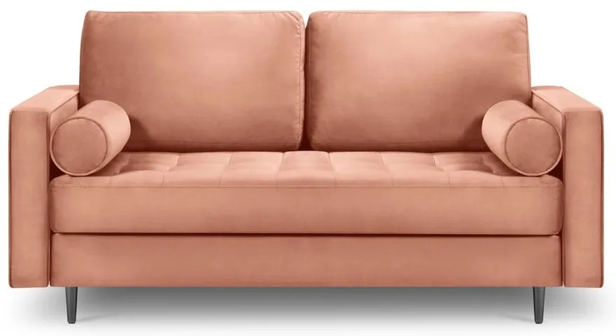 Canapea din catifea Milo Casa Santo, 174 cm, roz