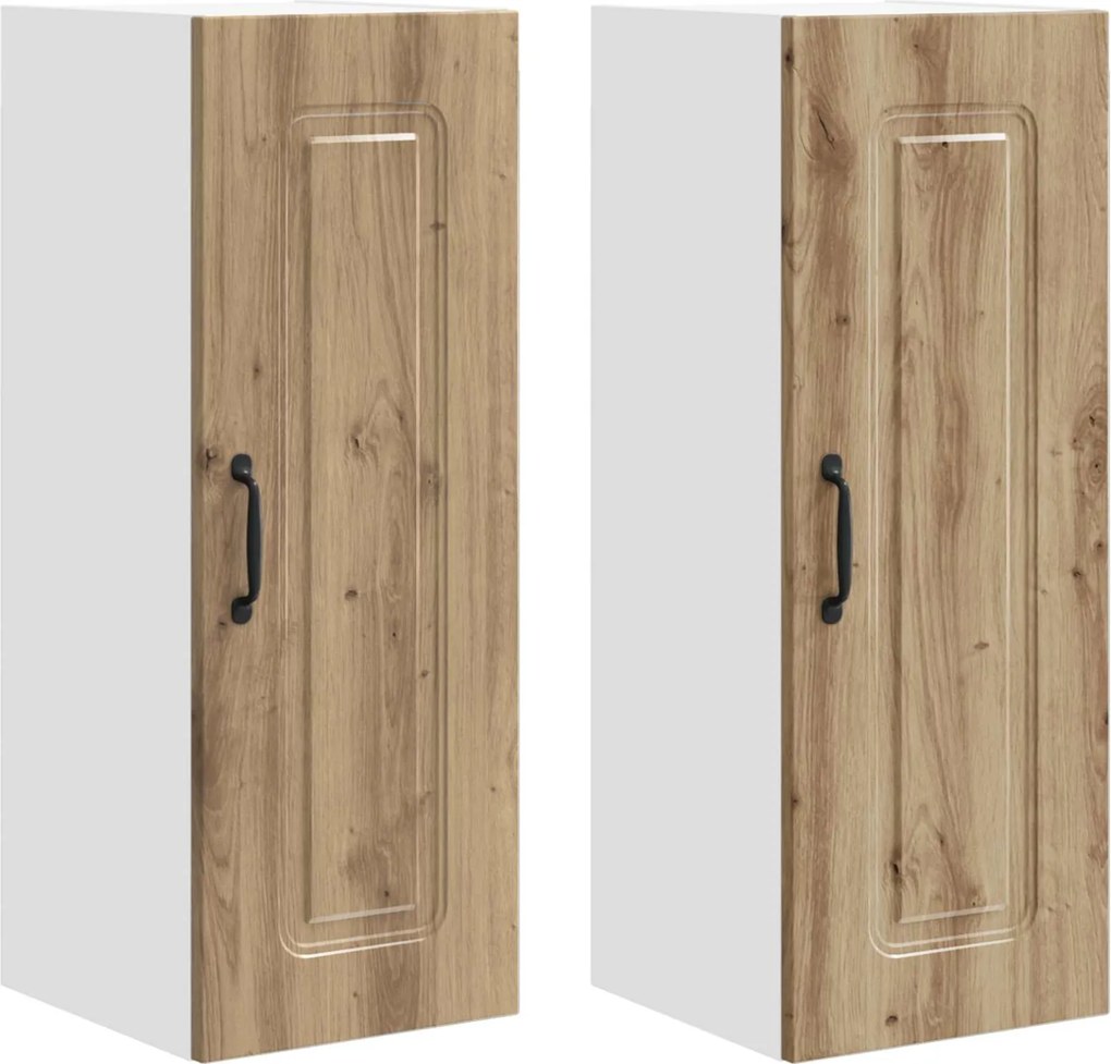 vidaXL Dulap de bucătărie cu depozitare Kalmar 2 pcs Stejar Artizanal