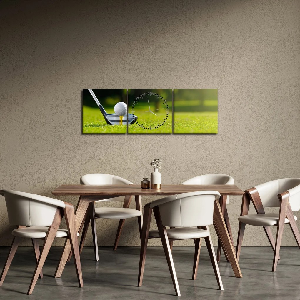 Tablou - Golf (cu ceas) (90x30 cm)