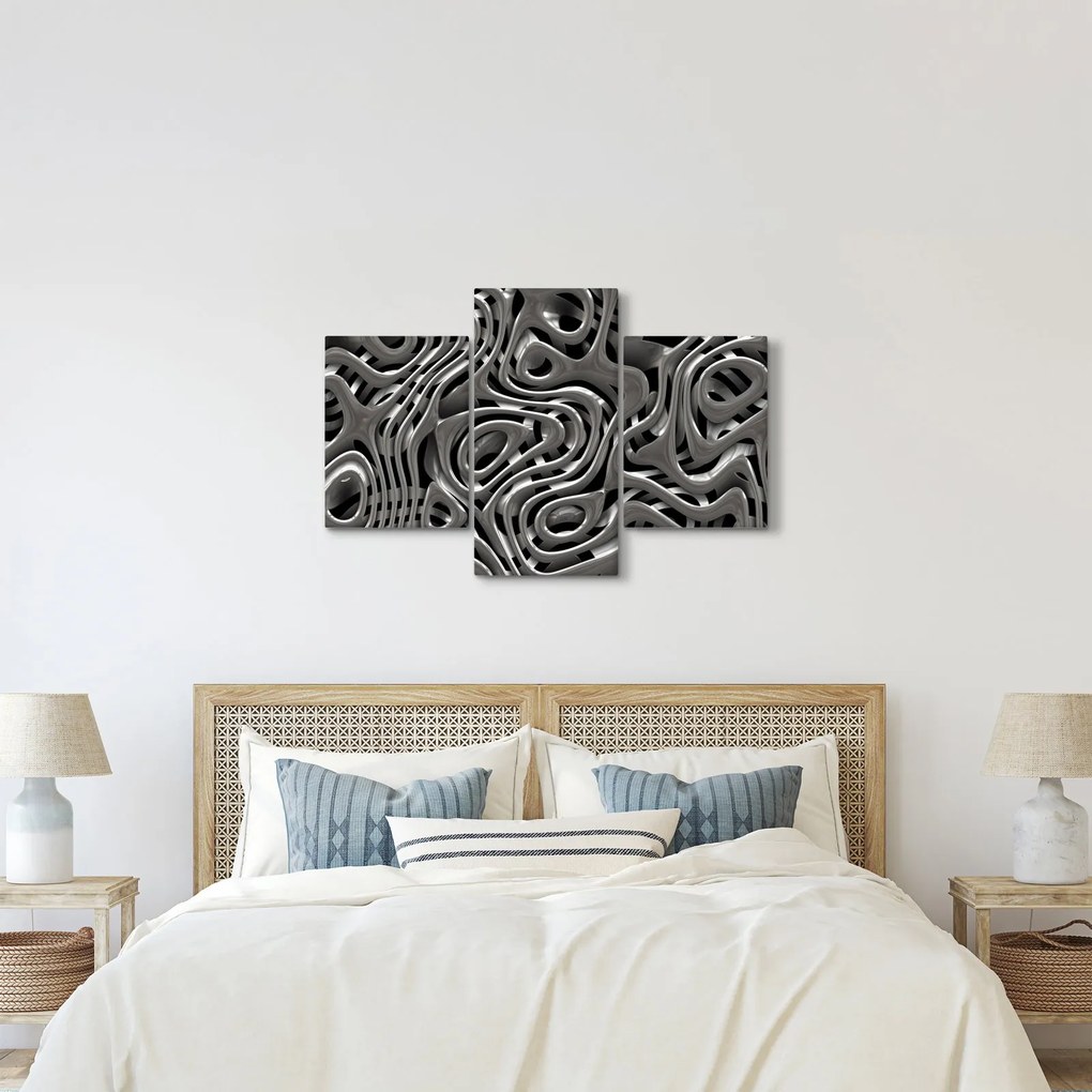 Tablou - Abstractizare metalică (90x60 cm)