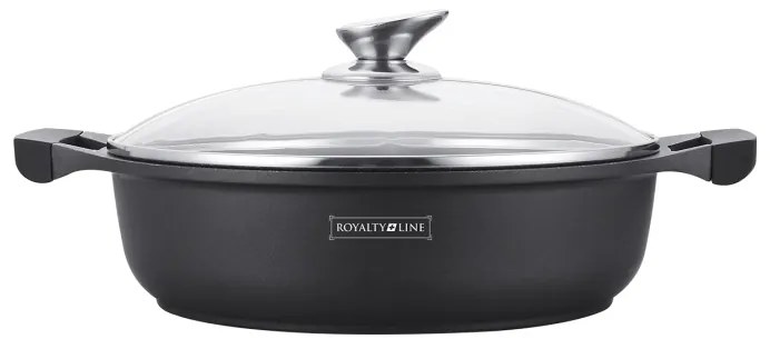 Cratiță marmorată antiaderentă 4L cu capac, 28 cm – Royalty Line RL-BR28ML