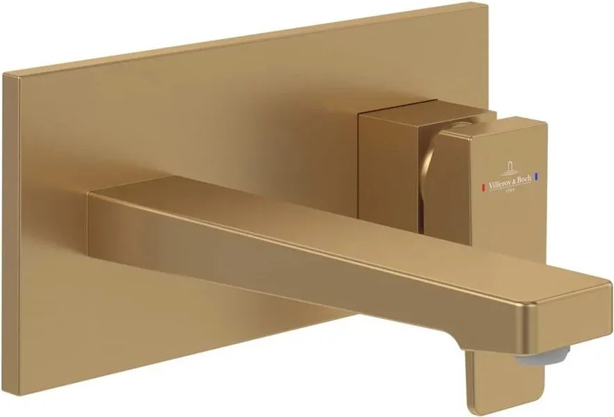 Baterie lavoar incastrata Villeroy&Boch Architectura Square auriu periat fara corp ingropat