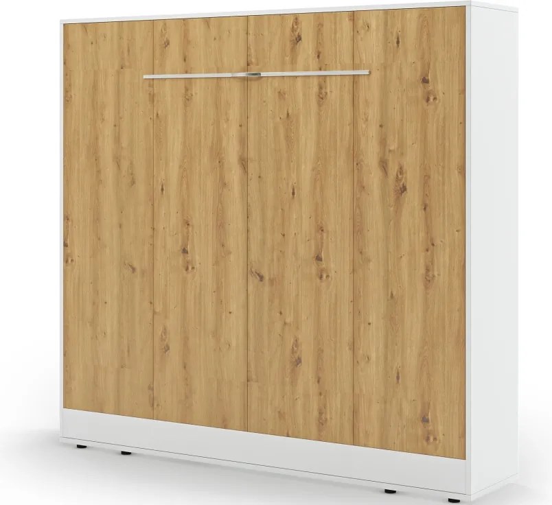 Pat rabatabil Devesto Horizontal Wall 160 Artisan Eiche LED, 200x160 cm – Artisan Eiche