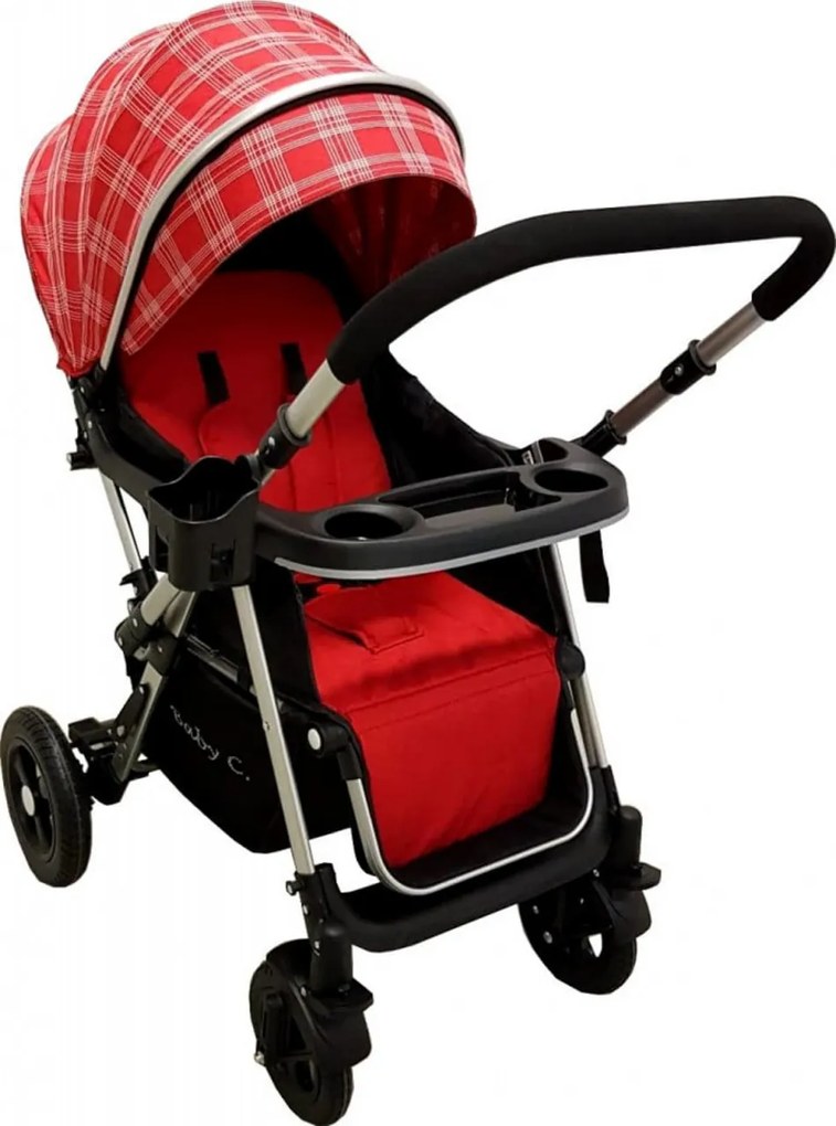 Carucior nou nascuti 2 in 1 BABY CARE™ PRO 511, Cadru aluminiu, Maner reversibil, Spatar reglabil in 5 trepte, Amortizoare, Frana picior,Pliabil ,