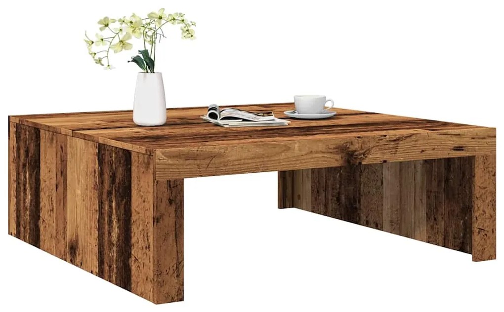 vidaXL Măsuță de cafea, lemn vechi, 100x100x35 cm, lemn prelucrat