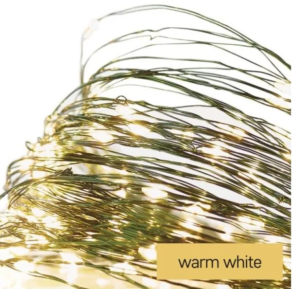 Ghirlandă LED de exterior 150 LED, 20 m, IP44, alb cald