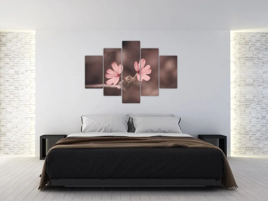 Tablou cu floare roz (150x105 cm)