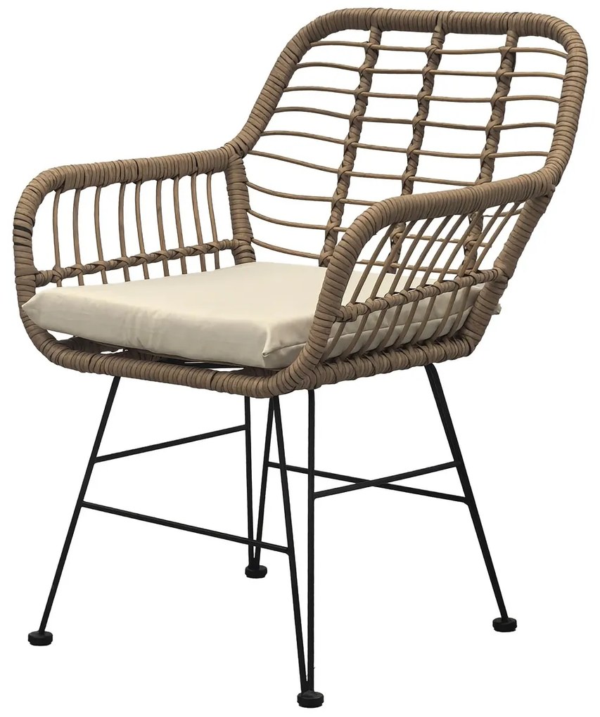 Autronic Set de grădină 1+2, metal, polyrattan,natural, AZ-F1208 NAT