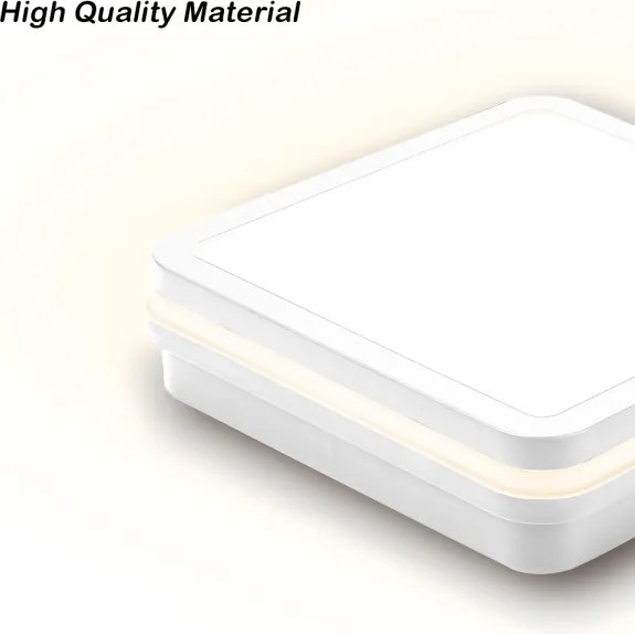 Brilagi - Corp de iluminat exterior LED cu senzor BENE, 24W, 230V, 26x26 cm, alb, IP54