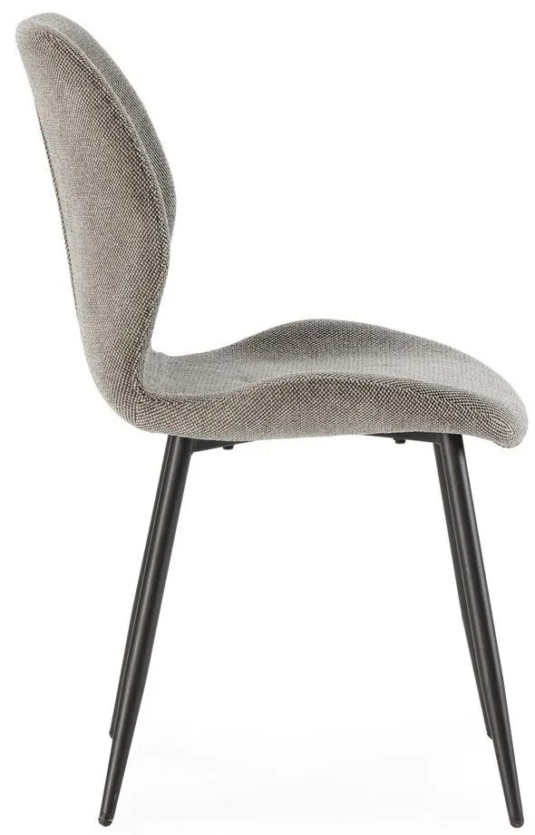 Scaune de dining gri-deschis 4 buc. tapițate Ansu – Marckeric