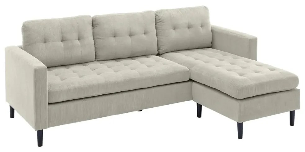 Coltar modern, Catifea raiata greige STOCKHOLM 220cm