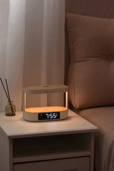 Immax 09111L - Lampă de birou LED cu dimmer, ceas deșteptător și stație de încărcare TRIPLE DOCK LED/1,5W/5V
