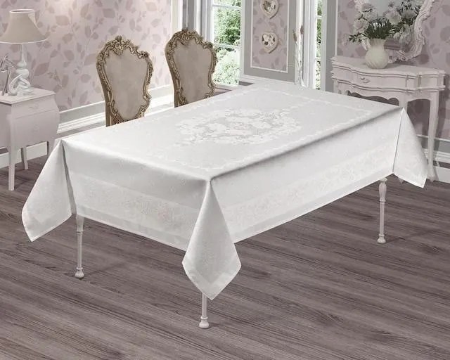 Fata de masa teflonata si impermeabila, 160x350 cm, Alb, Jumbo