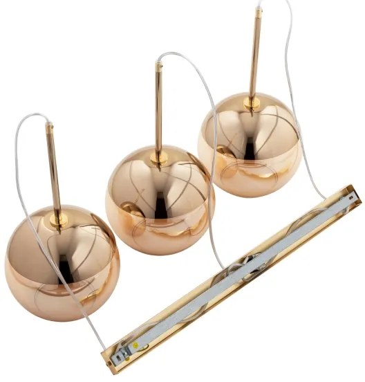 Lustră pe cablu VOLDA 3xE27/60W/230V alamă