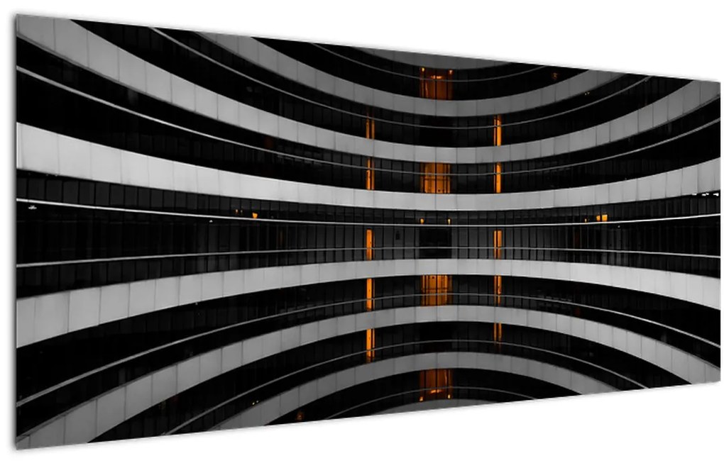 Tablou abstract - clădire (120x50 cm)