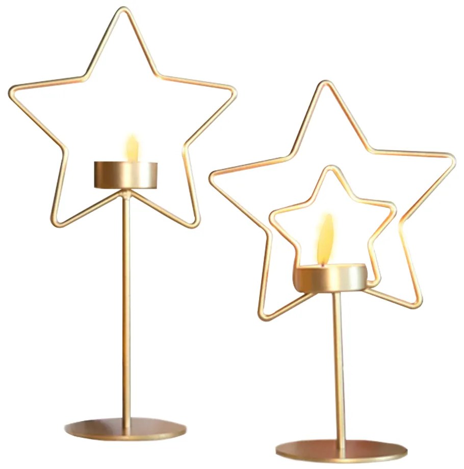 Sfeşnice metalice, set de 2, auriu, MERLEN