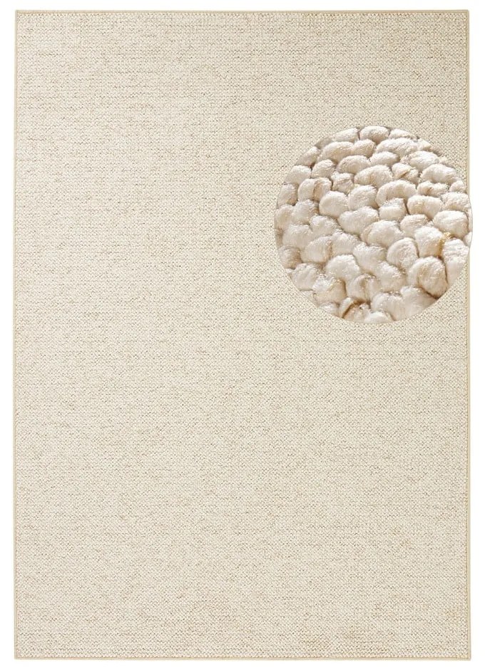 Covor crem 100x140 cm Wolly – BT Carpet