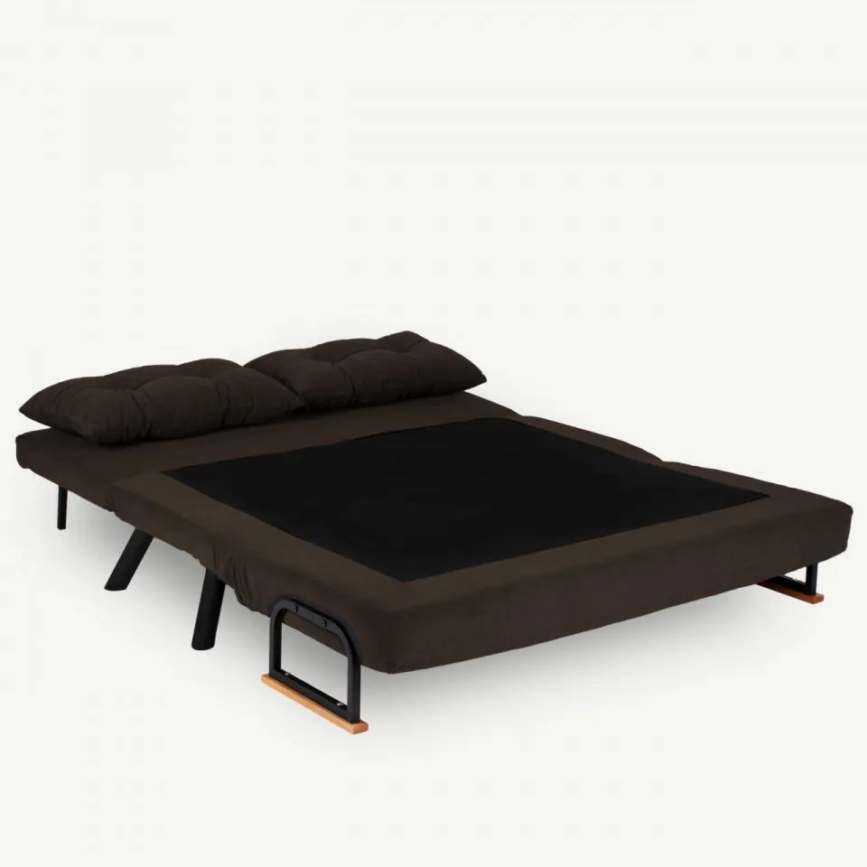 Canapea cu 2 Locuri Sando 2-Seater, Maro, Extensibila