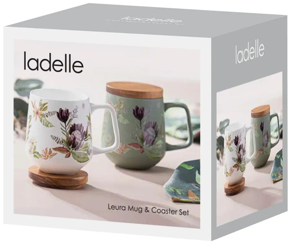 Cană verde din porțelan 430 ml Leura – Ladelle