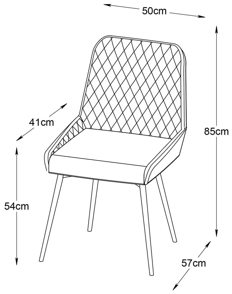 Scaun de dining albastru din catifea Milton – Unique Furniture