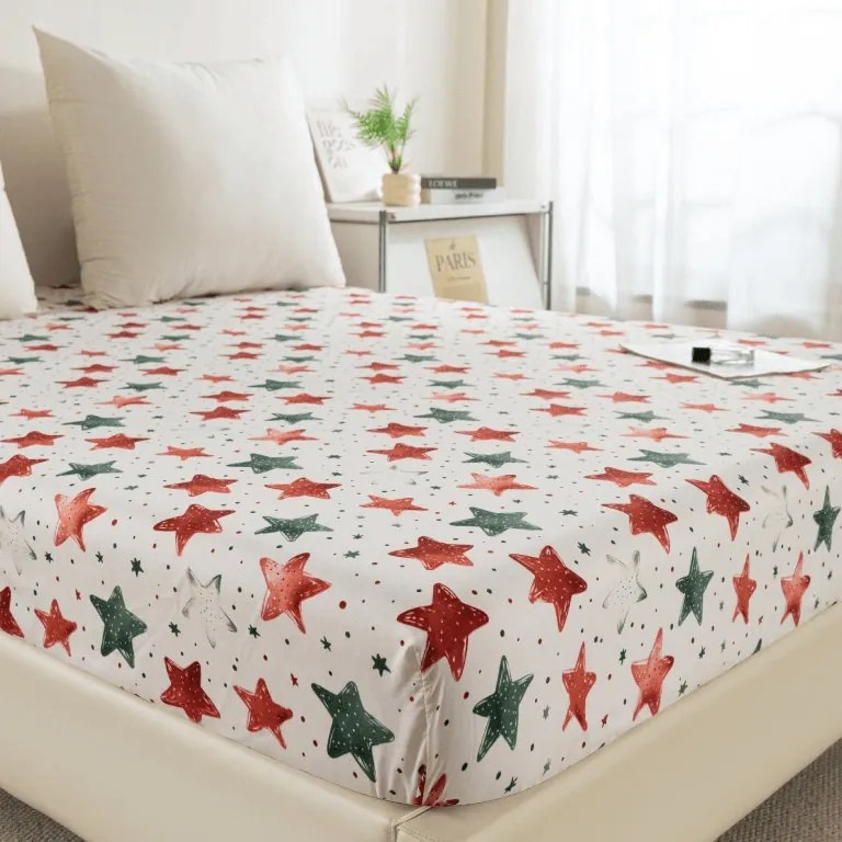 Cearsaf din microfibra COLORFUL STARS colorat 180x200 cm