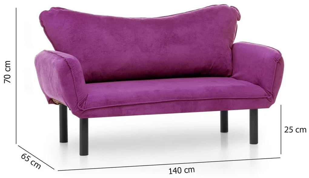 Canapea extensibila cu 2 Locuri Lisbon, 150 x 80 x 65 cm