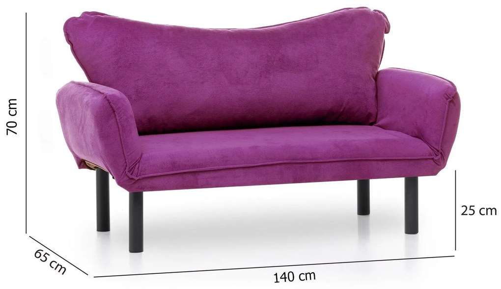 Canapea extensibila cu 2 Locuri Lisbon, 150 x 80 x 65 cm