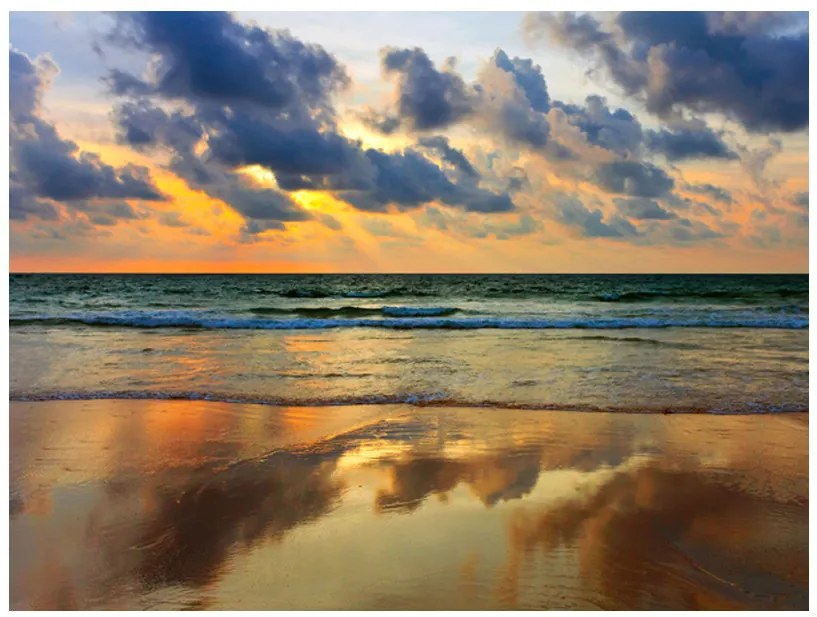 Fototapet - Colorful sunset over the sea