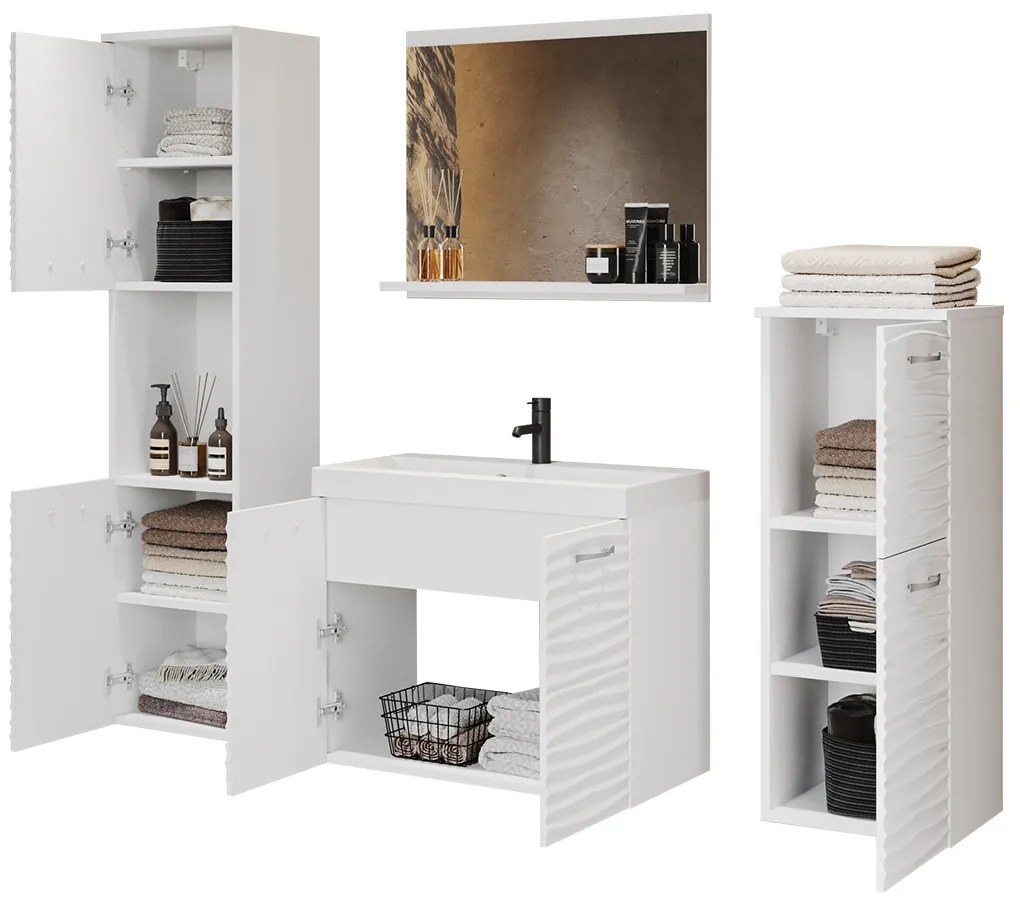 Mobilier baie Megasa I MDF (Alb + Alb) . 1104002