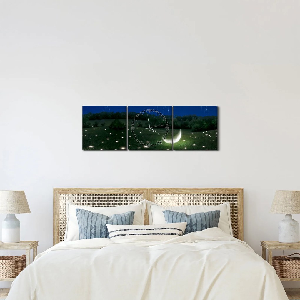 Tablou - Cer căzător (cu ceas) (90x30 cm)