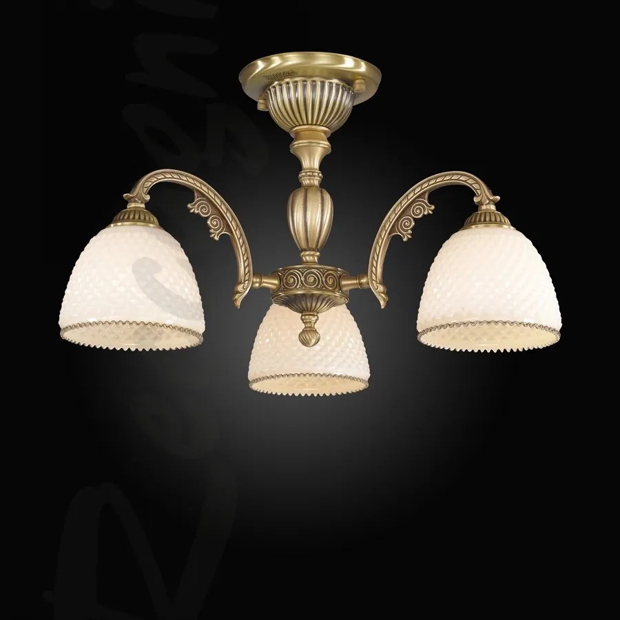 Lustra aplicata din alama cu 3 brate design italian 7055
