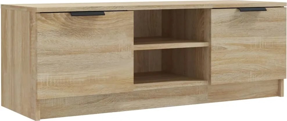 vidaXL Comodă TV, stejar sonoma, 102x35x36,5 cm, lemn prelucrat