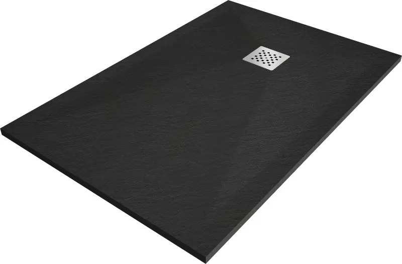 Mexen Stone+ cadă de duș din compozit, dreptunghiulară, 90 x 80 cm, neagră - 44708090