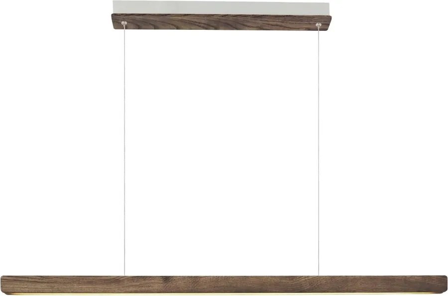 Lustra LED suspendata design scandinav Ilgas lemn maro
